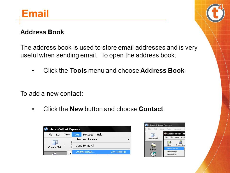 Address Book The address book is used to store  addresses and is very useful when sending  .