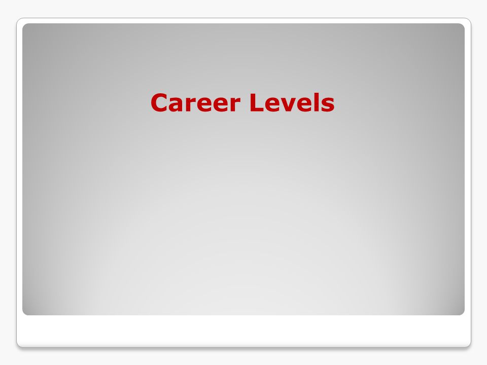 Career Levels