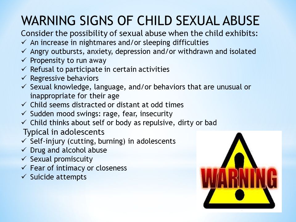 Signs of sexual abuse in toddler