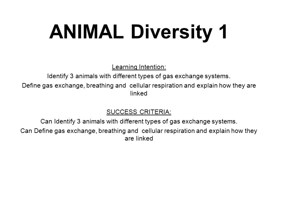 Biology : Describe diversity in the structure and function of animals  Chapter 21 in Textbook (p210) Achievement Standard Credits. - ppt download