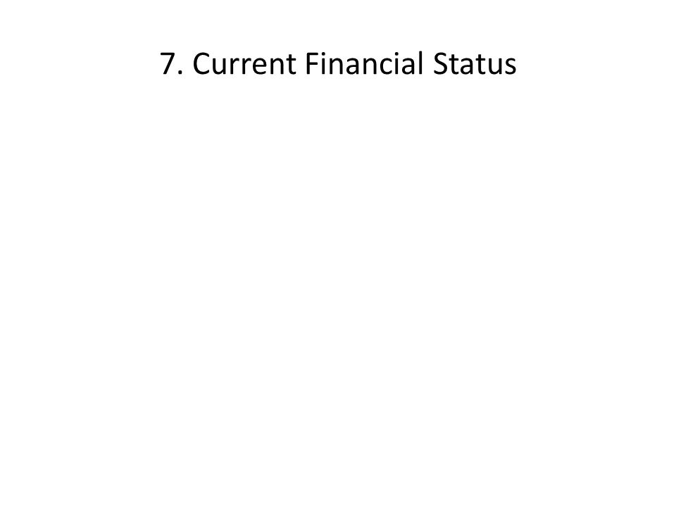 7. Current Financial Status