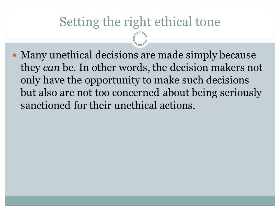Often The Ethical Tone Of A Business Is Set By: WORLDCOM, ENRON AND OTHERS… Ethics and Business Decision Making. - ppt