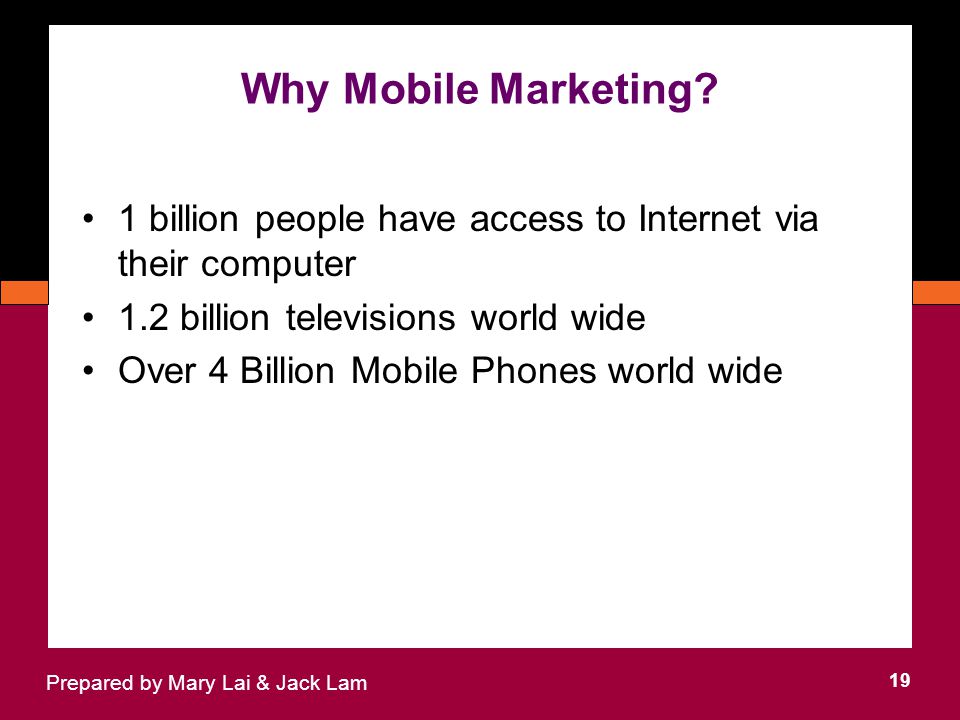 Why Mobile Marketing.