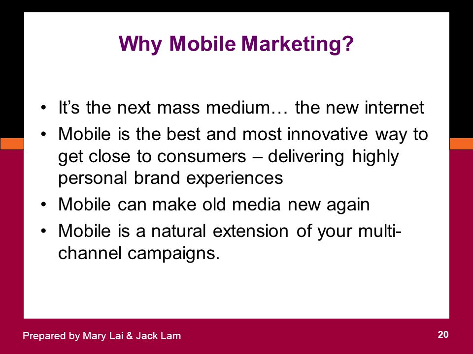 Why Mobile Marketing.