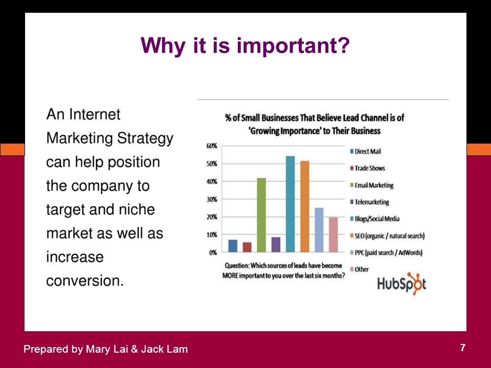 Why it is important 7 Prepared by Mary Lai & Jack Lam