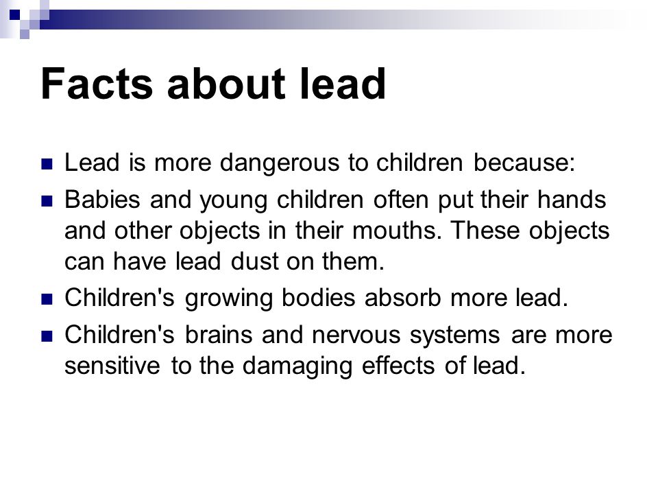 Facts About Lead