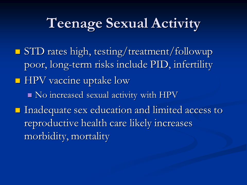 Idea and Long term effects of teen sex opinion obvious Long term effects of teen sex