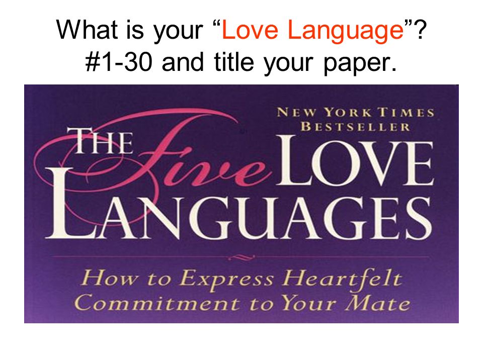 What is your Love Language #1-30 and title your paper.
