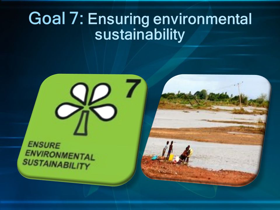 Goal 7: Ensuring environmental sustainability
