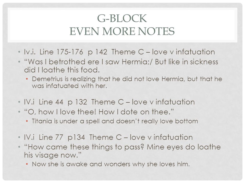 G-BLOCK EVEN MORE NOTES Iv.i.