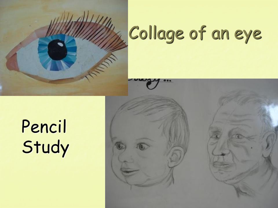 Collage of an eye Pencil Study