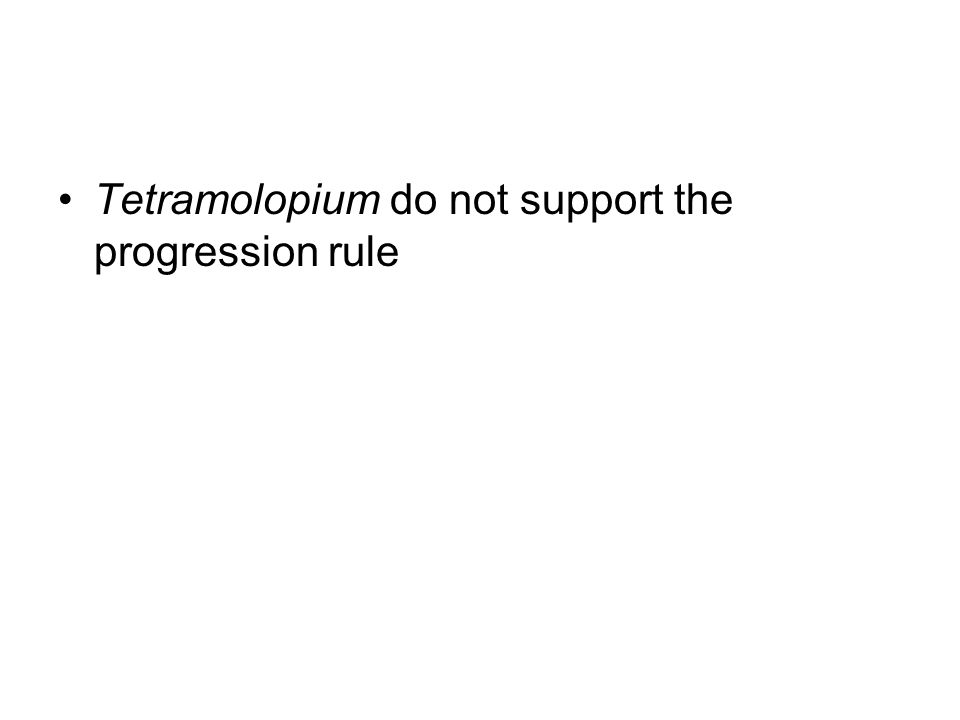 Tetramolopium do not support the progression rule