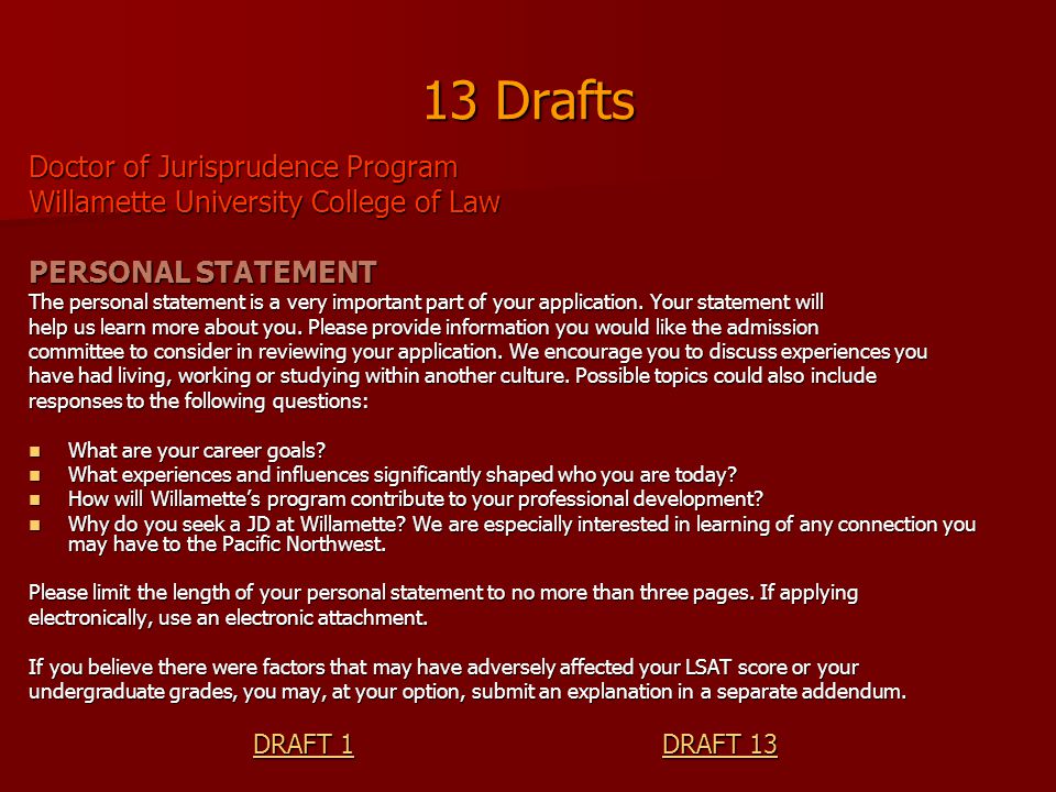 writing your personal statement for admission to graduate school