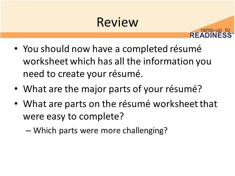 creating a résumé in family connection 10 th grade resumes ppt