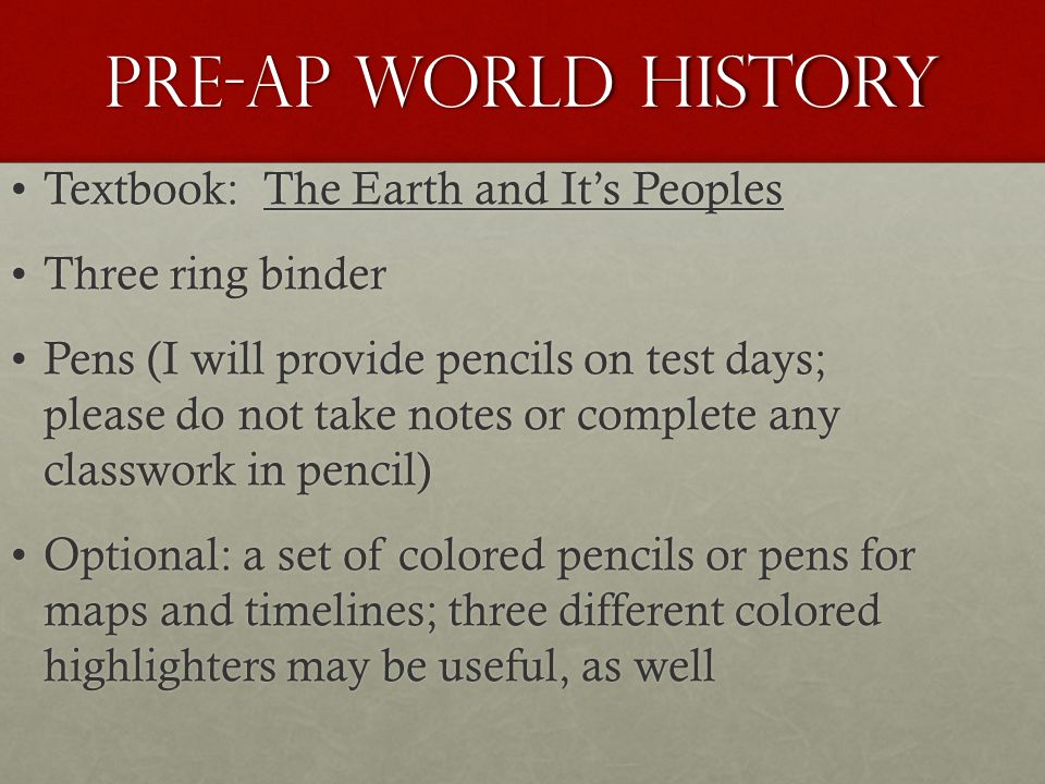 Ap world history notes the earth and its peoples