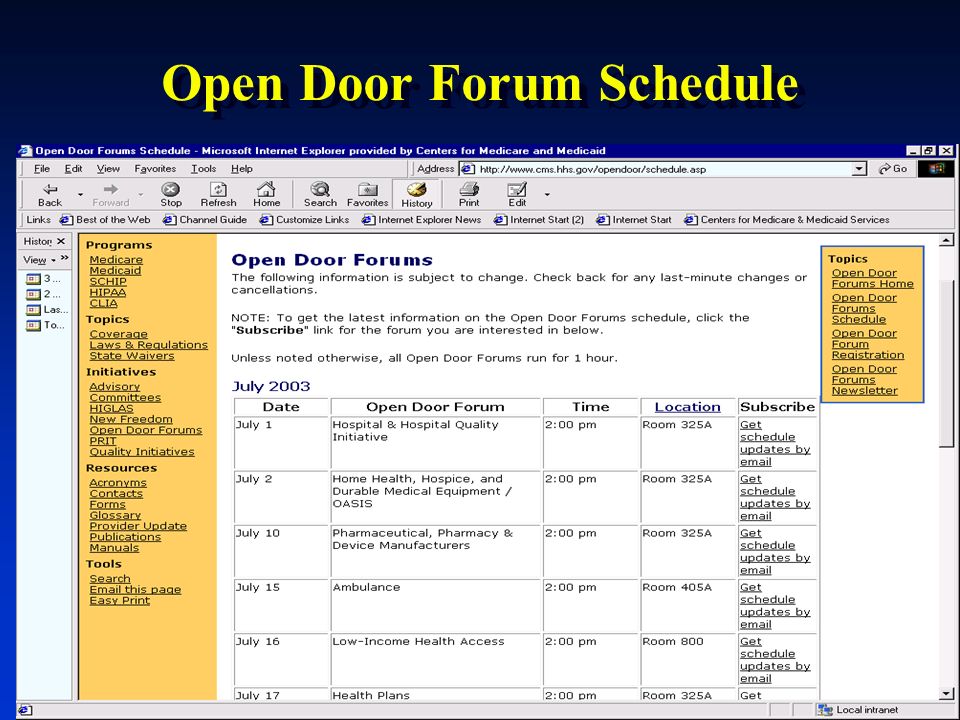 Centers For Medicare Medicaid Services Centers For Medicare