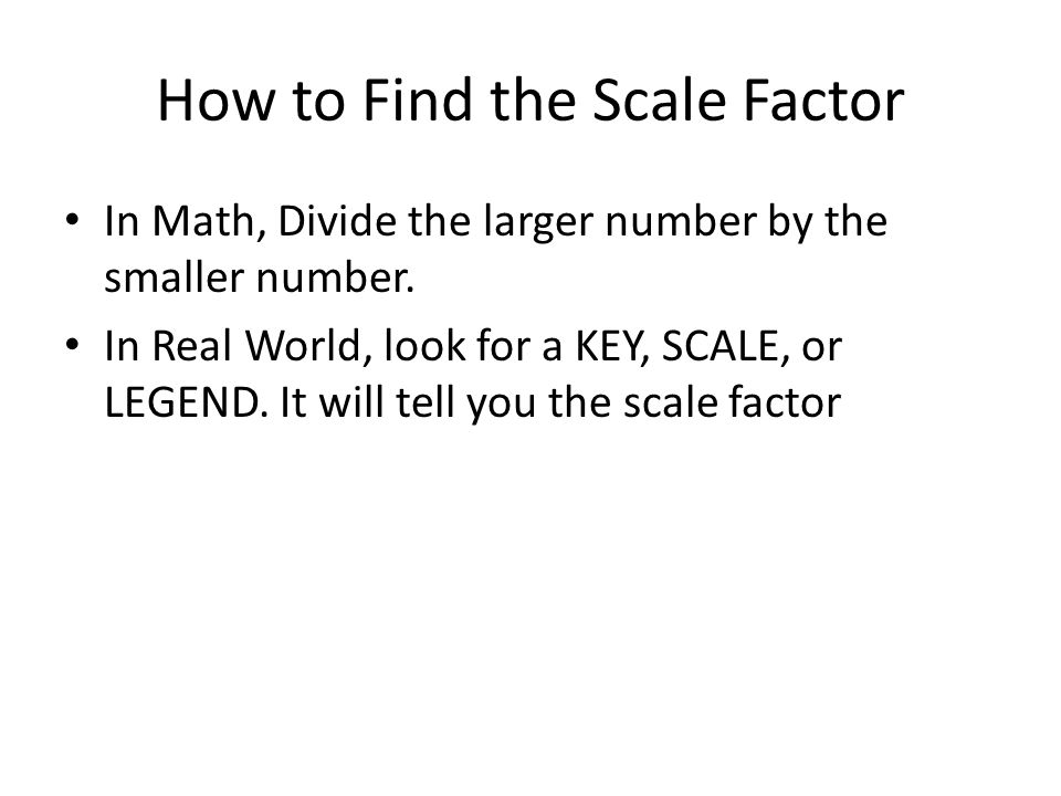 scale factor word problems