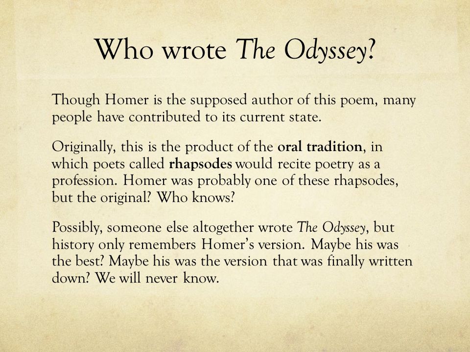 odyssey poem