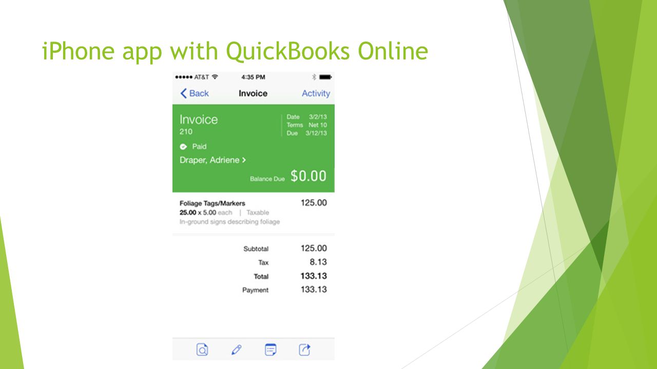 iPhone app with QuickBooks Online