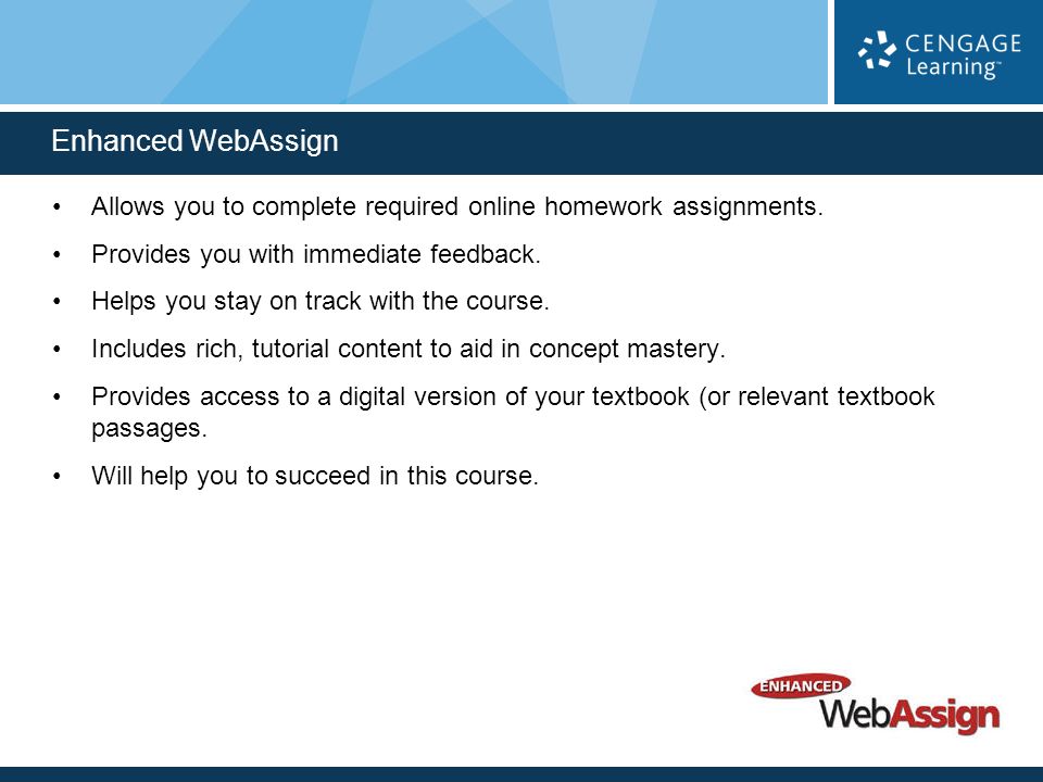 Homework assignments online