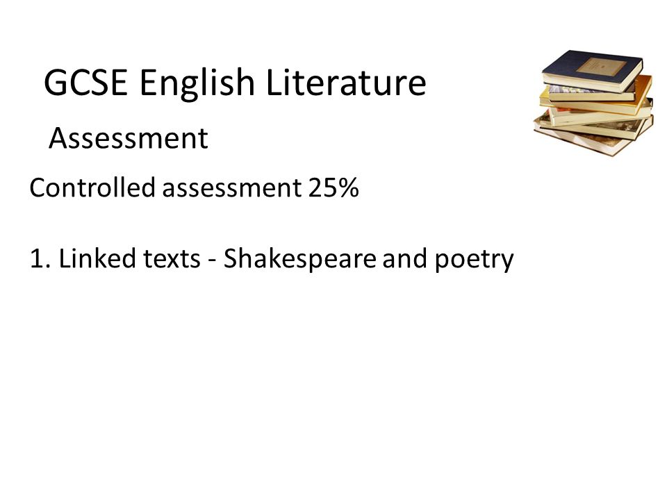 GCSE English Literature Controlled assessment 25% 1.