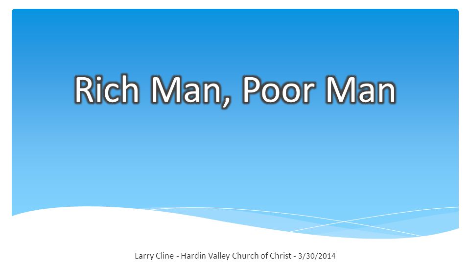 Larry Cline - Hardin Valley Church of Christ - 3/30/2014