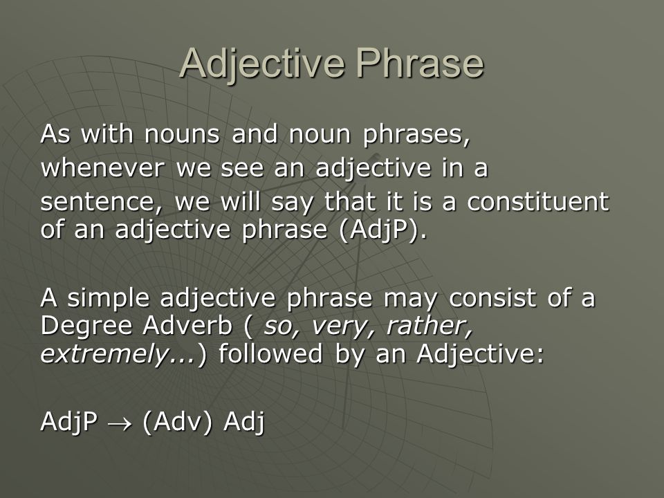 The has  structure Constituents  Sentence internal ...