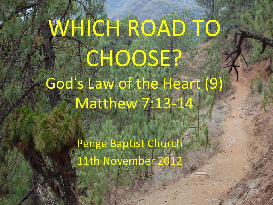 WHICH ROAD TO CHOOSE.