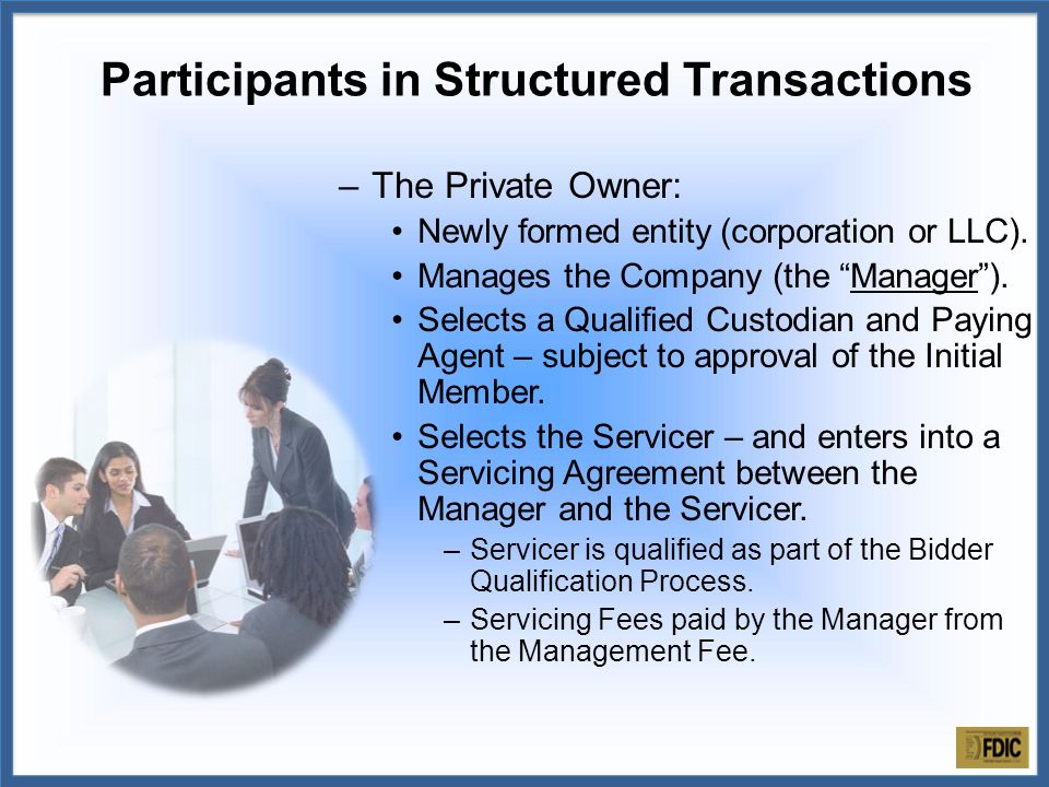 –The Private Owner: Newly formed entity (corporation or LLC).