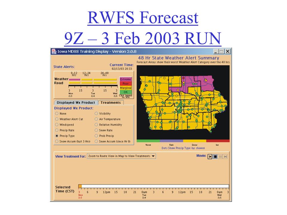 RWFS Forecast 9Z – 3 Feb 2003 RUN