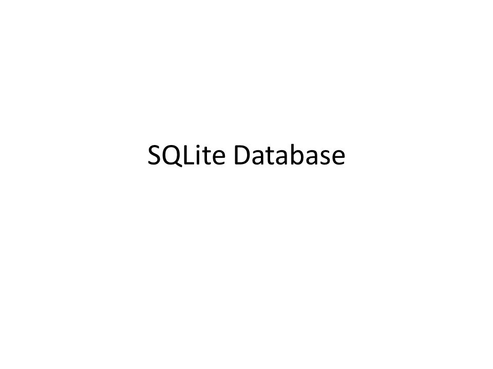 Sqlite Database Sqlite Public Domain Database Advantages