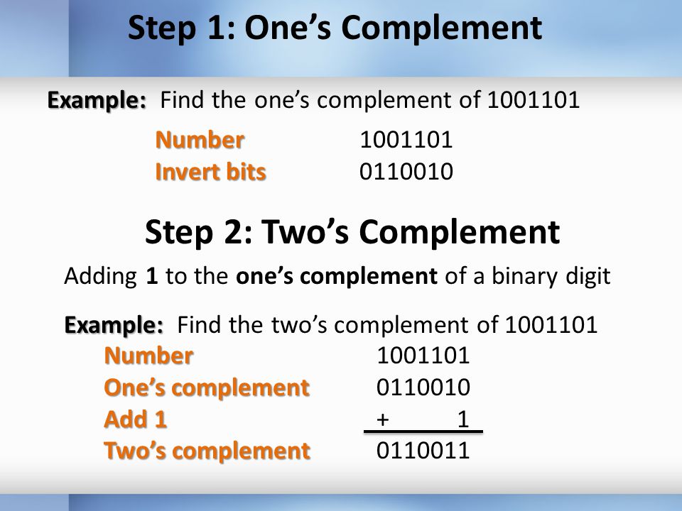 Binary Addition Addition Rules: = = = = = carry 1 1 carry 1 Example 1:  Example 2: - ppt download