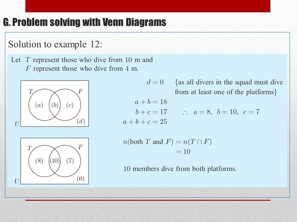 51 g problem solving with venn diagrams solution to example 12