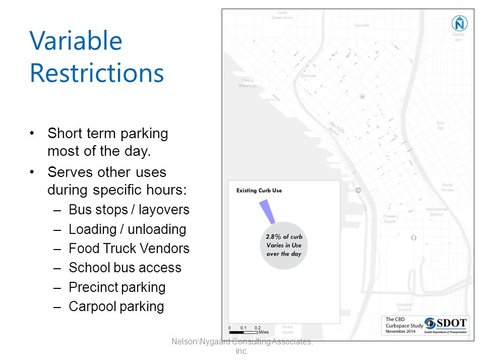 Variable Restrictions Short term parking most of the day.