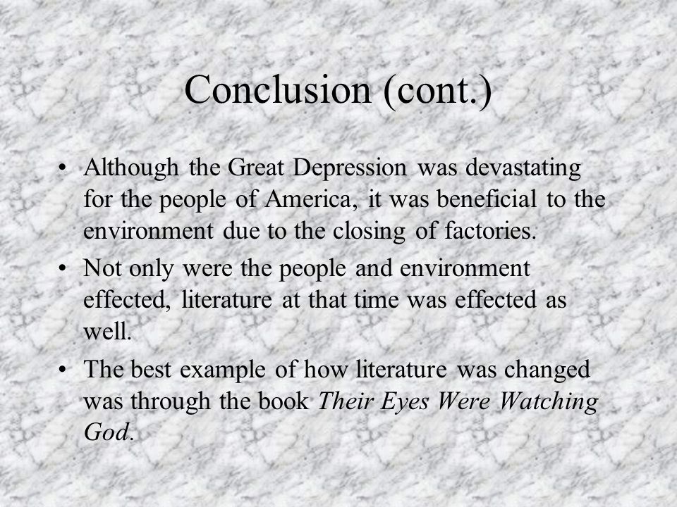 conclusion paragraph for the great depression