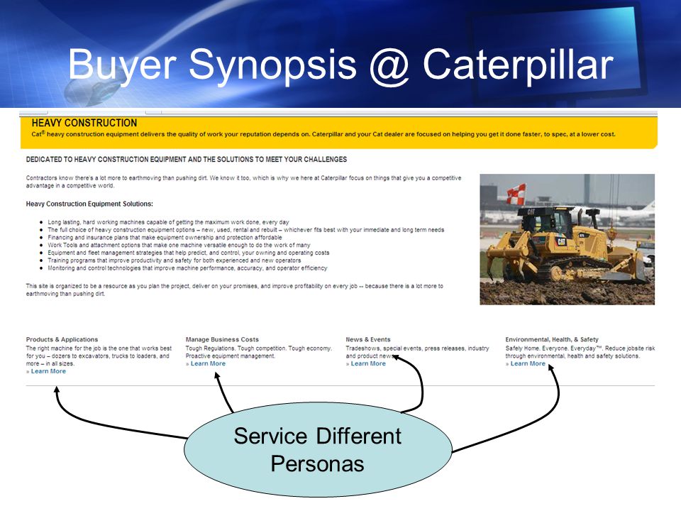 Buyer Caterpillar Service Different Personas