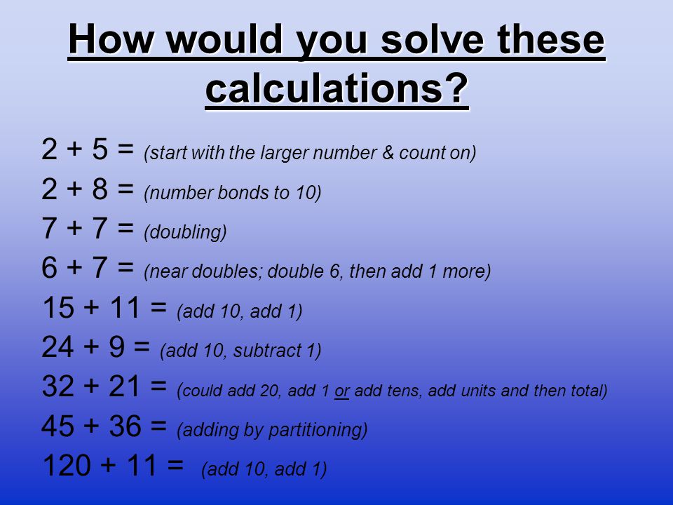 How would you solve these calculations.