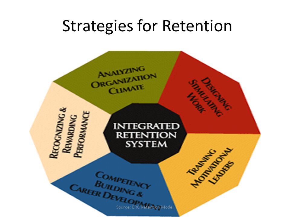 Strategies for Retention Source: ERC Retention Model