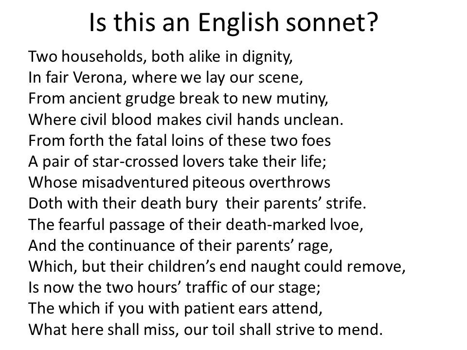Is this an English sonnet.