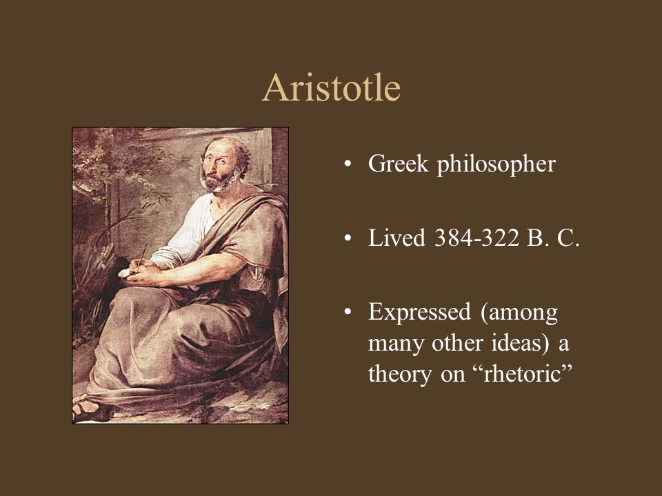 Aristotle Greek philosopher Lived B. C.