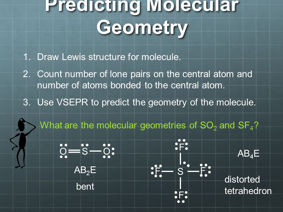 Predicting Molecular Geometry 1.Draw Lewis structure for molecule.