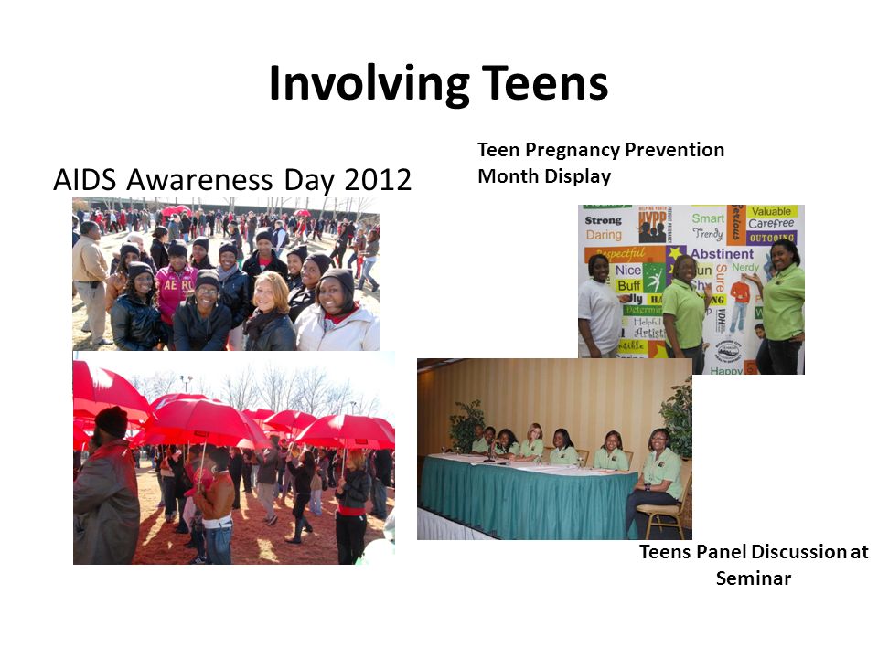 Involving Teens AIDS Awareness Day 2012 Teen Pregnancy Prevention Month Display Teens Panel Discussion at Seminar