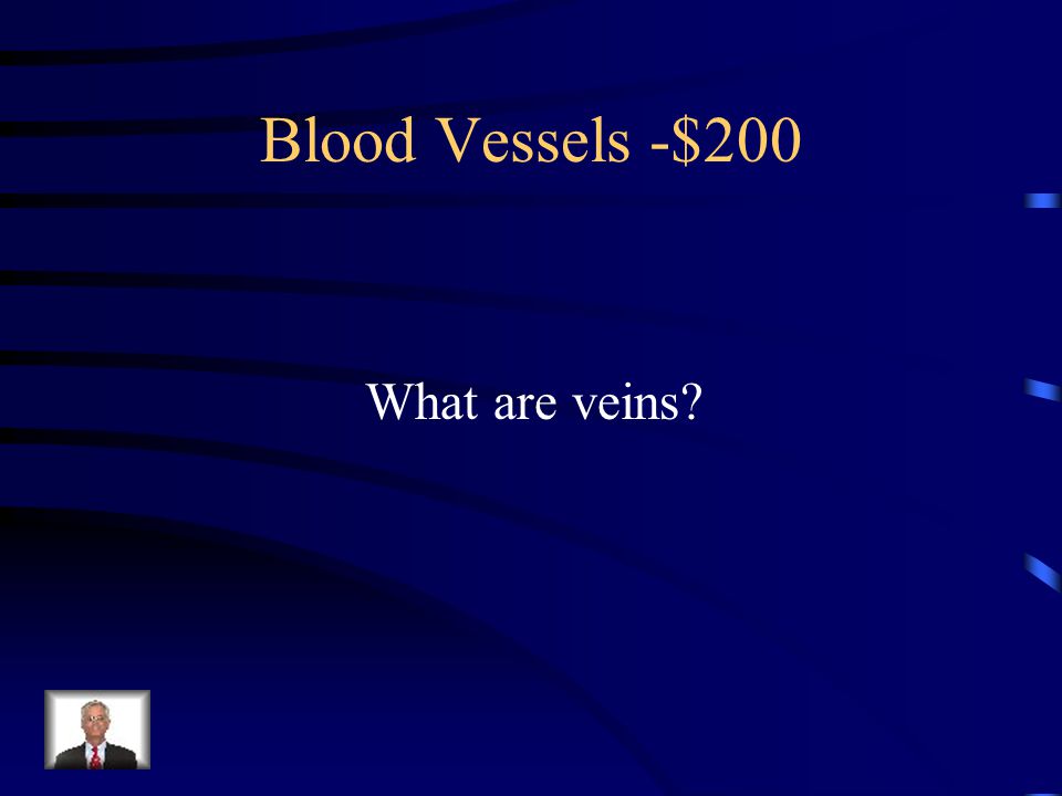 $200 – Blood Vessels These carry blood back to the heart.