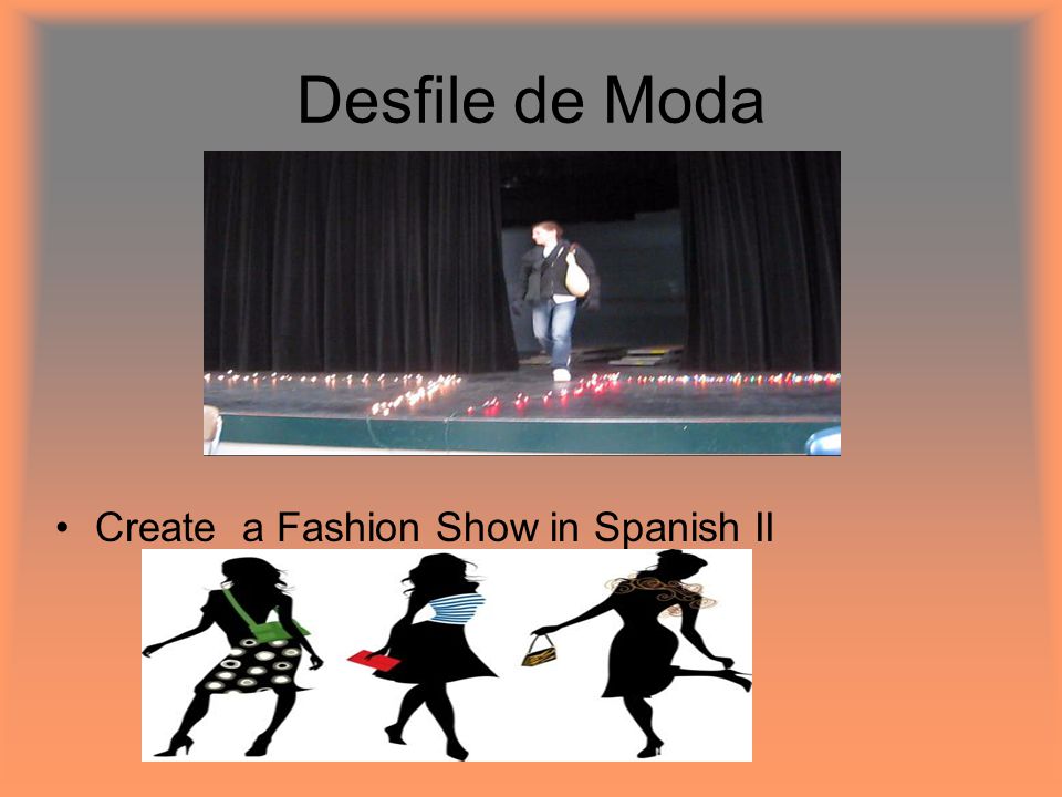 Desfile de Moda Create a Fashion Show in Spanish II