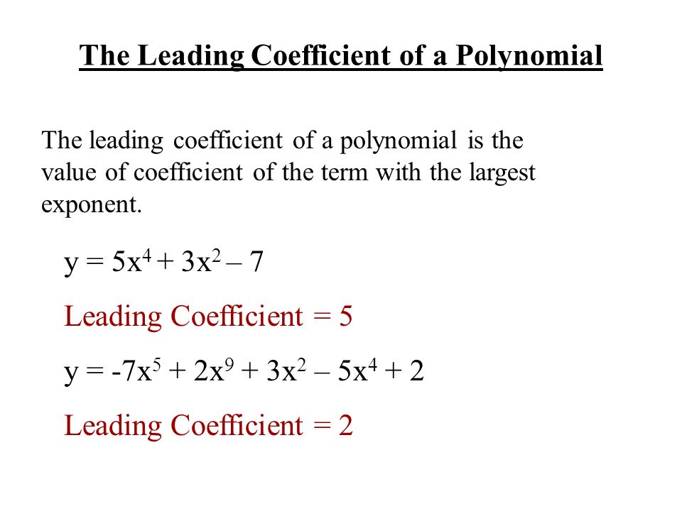 6.2 Graphs of Polynomials. The Degree of Polynomials The degree of a  polynomial is the value of the largest exponent. y = 5x 4 + 3x 2 – 7 Degree  = 4 y. - ppt download