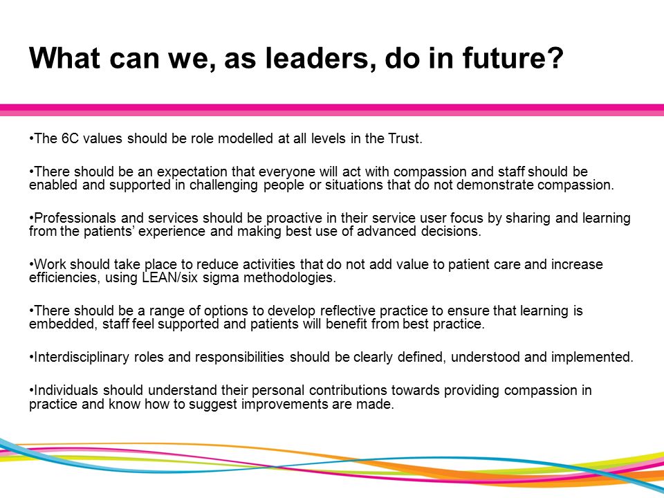 What can we, as leaders, do in future.