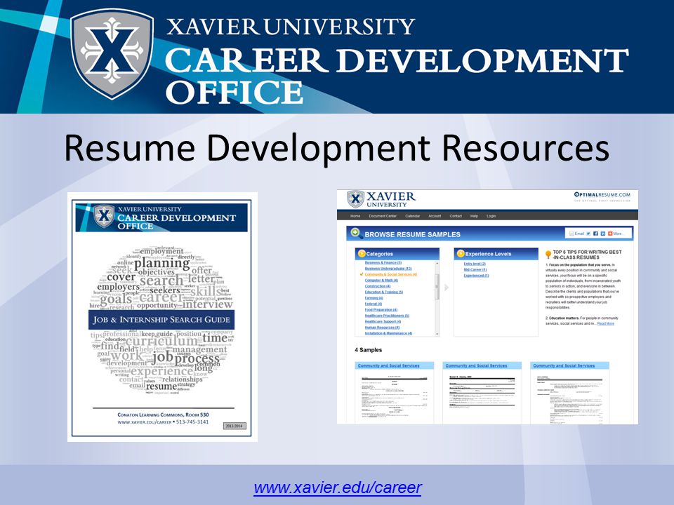 Resume Development Resources