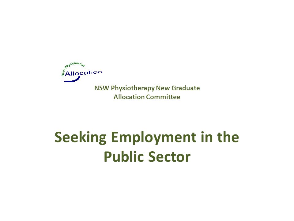 nsw physiotherapy new graduate allocation committee seeking seeking employment