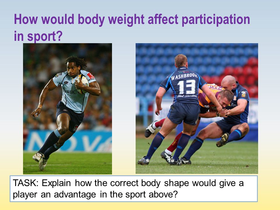How would body weight affect participation in sport.