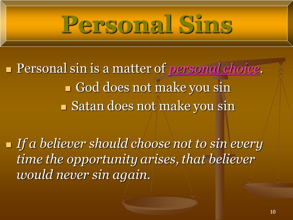 How To Never Sin Again